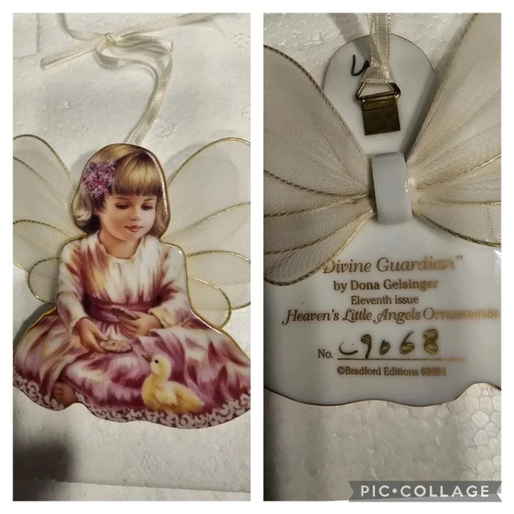 "Heavens Little Angels" Ornament Collection. Set of 3 ceramic, flat a... - Picture 4 of 9